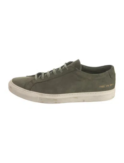 Pre-owned Common Projects Suede Sneakers In Green