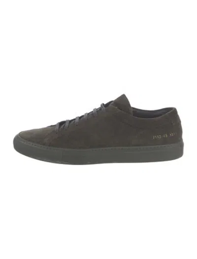 Pre-owned Common Projects Suede Sneakers In Green
