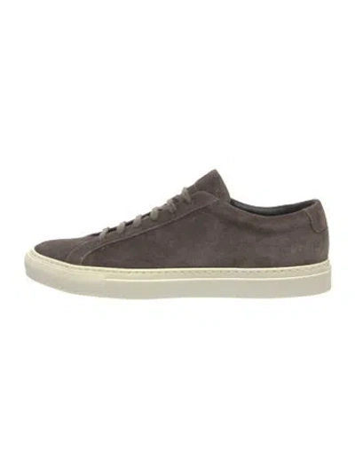 Pre-owned Common Projects Suede Sneakers In Grey