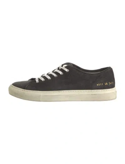 Pre-owned Common Projects Suede Sneakers In Grey
