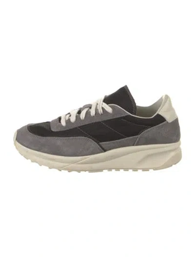 Pre-owned Common Projects Suede Sneakers In Grey/neutrals