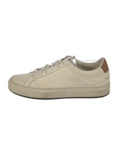 Pre-owned Common Projects Suede Sneakers In Neutral
