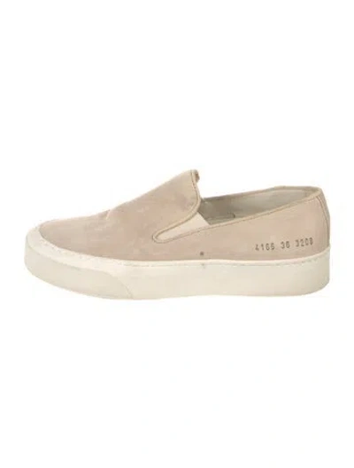 Pre-owned Common Projects Suede Sneakers In Neutral