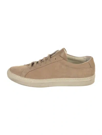 Pre-owned Common Projects Suede Sneakers In Neutral