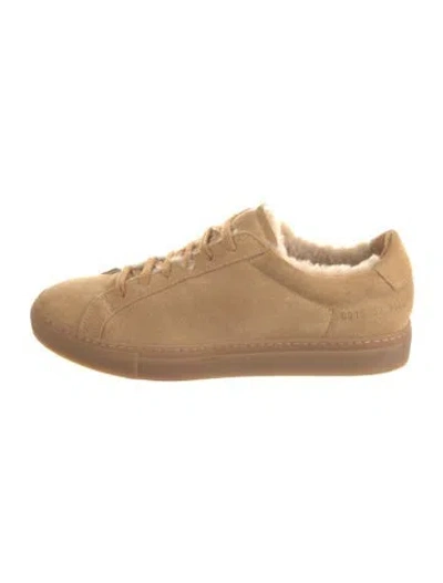 Pre-owned Common Projects Suede Sneakers In Neutral