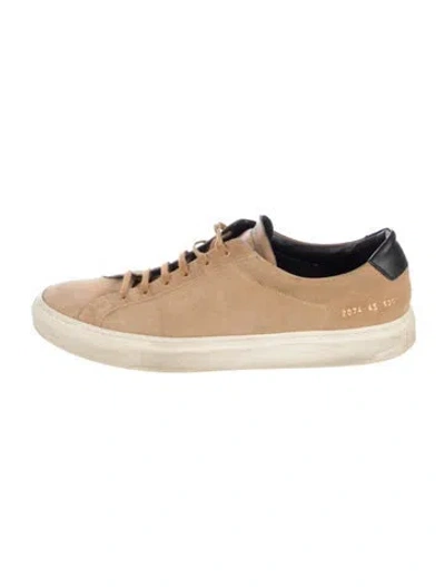 Pre-owned Common Projects Suede Sneakers In Neutral