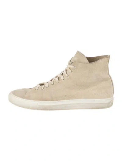 Pre-owned Common Projects Suede Sneakers In Neutral