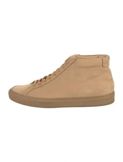 Pre-owned Common Projects Suede Sneakers In Neutral