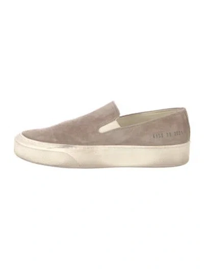 Pre-owned Common Projects Suede Sneakers In Neutral