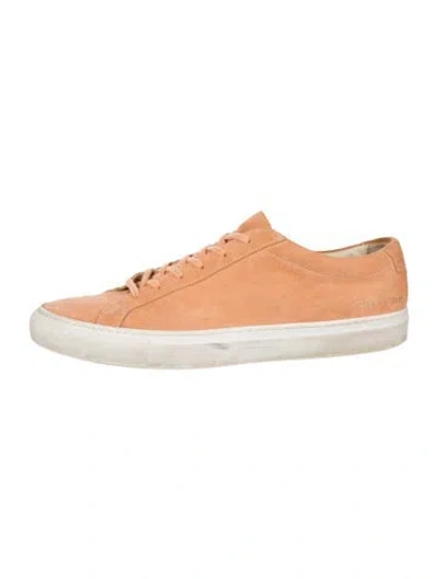 Pre-owned Common Projects Suede Sneakers In Neutrals