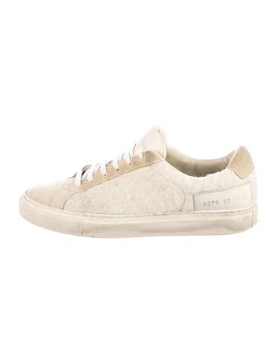 Pre-owned Common Projects Suede Sneakers In Neutrals
