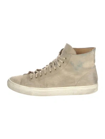 Pre-owned Common Projects Suede Sneakers In Neutrals