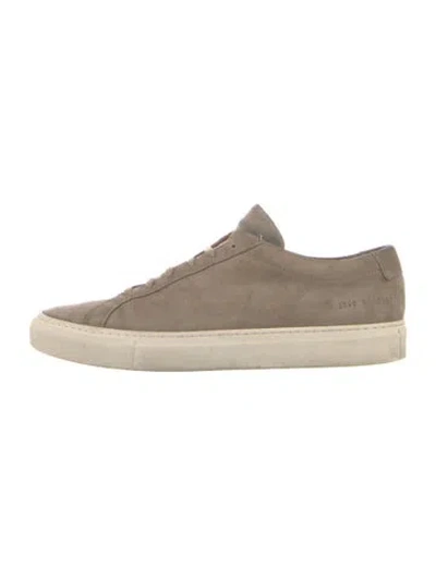 Pre-owned Common Projects Suede Sneakers In Neutrals