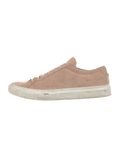 Pre-owned Common Projects Suede Sneakers In Neutrals