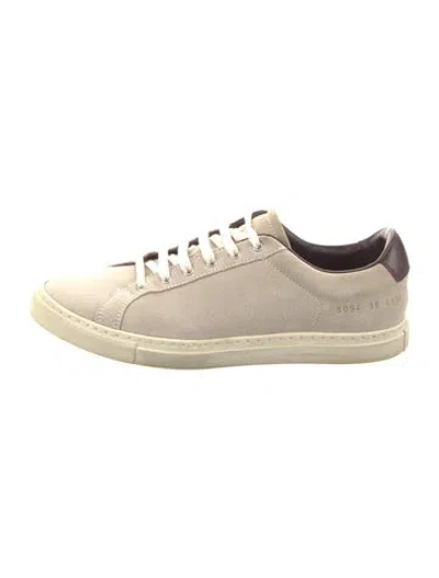 Pre-owned Common Projects Suede Sneakers In Neutrals