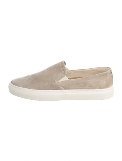 Pre-owned Common Projects Suede Sneakers In Neutrals
