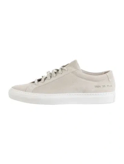 Pre-owned Common Projects Suede Sneakers In Neutrals