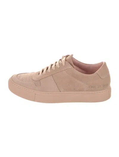 Pre-owned Common Projects Suede Sneakers In Pink