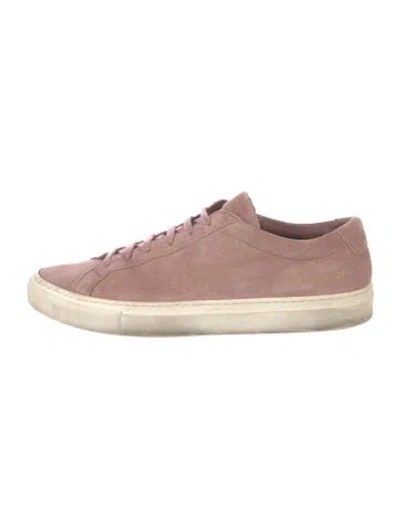 Pre-owned Common Projects Suede Sneakers In Pink