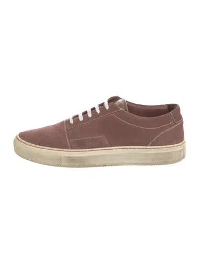 Pre-owned Common Projects Suede Sneakers In Purple