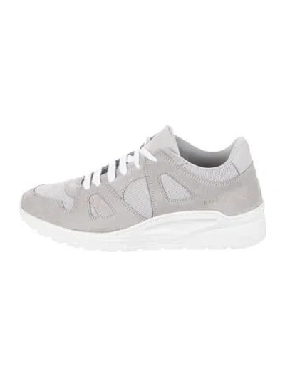 Pre-owned Common Projects Suede Sneakers In White