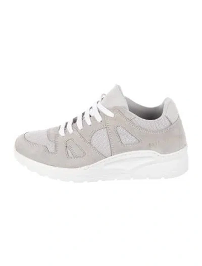 Pre-owned Common Projects Suede Sneakers In White