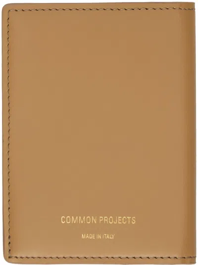 Common Projects Tan Card Holder Wallet In 1302 Tan