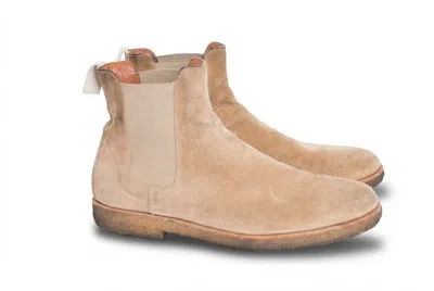 Pre-owned Common Projects Tan Suede Chelsea Shoes In Brown