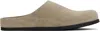 Common Projects Clog In Suede Sandals - Leather - Beige In *0240 Taupe