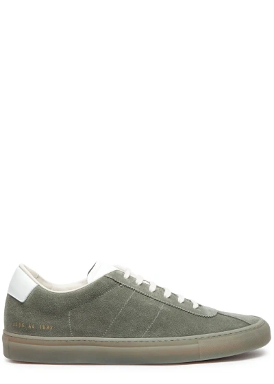 Common Projects Tennis 70 Suede Sneakers In Green