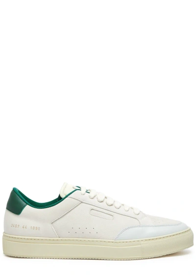 Common Projects Tennis Pro Panelled Suede Sneakers In Beige