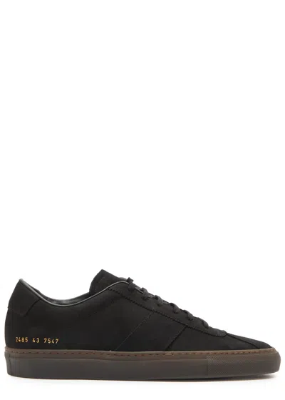 Common Projects Tennis Suede Sneakers In Black