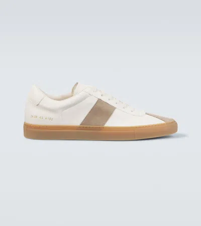 Common Projects Tennis Suede-trimmed Leather Trainers In White