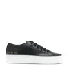 Common Projects Black Tournament Super Low Sneakers In Black