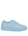 Common Projects Toddler Girl Sneakers Pastel Blue Size 10c Soft Leather In Blue