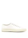 Common Projects White Canvas And Leather Sneakers For Men In White