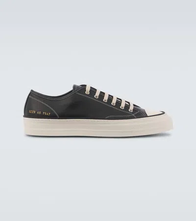 Common Projects Tournament Leather Sneakers In Black