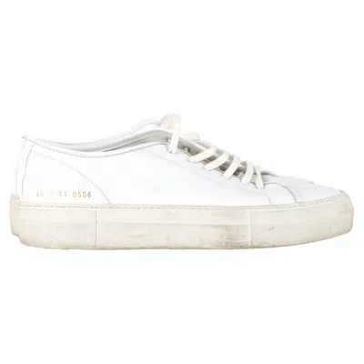 Common Projects Tournament Low Super Sole Sneakers In White Leather