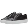 Common Projects Black Tournament Super Low Sneakers In White/black