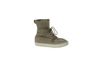Pre-owned Common Projects Tournament Shearling High-top Sneakers In Grey Suede