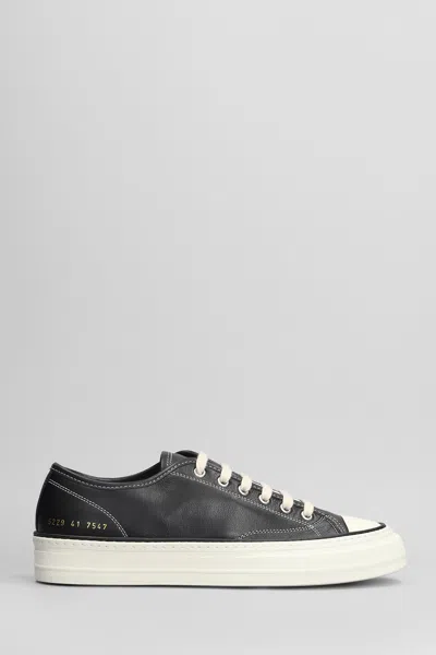 Common Projects Tournament Sneakers In Black Leather