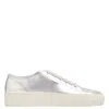 Common Projects Achilles Shiny Leather Sneakers In Silver