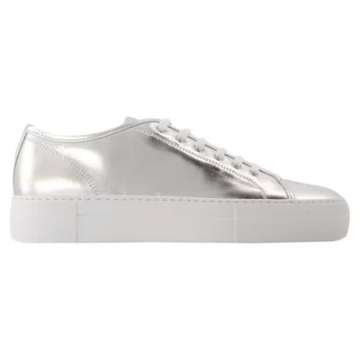COMMON PROJECTS TOURNAMENT SUPER SHINY SNEAKERS - COMMON PROJECTS - LEATHER - SILVER