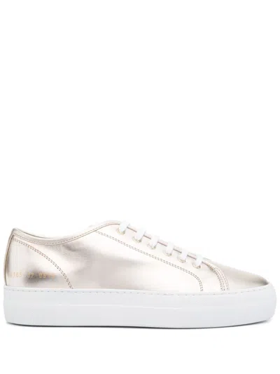 Common Projects Tournament Super Sneakers In Gold