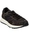 Common Projects Track 76 Nylon & Leather Sneaker In Black