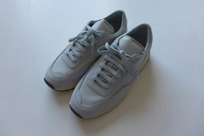 Pre-owned Common Projects Track 80 Sneakers - Grey Suede & Ripstop