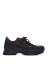 Common Projects Low Top Leather Sneakers With Chunky Sole In Brown