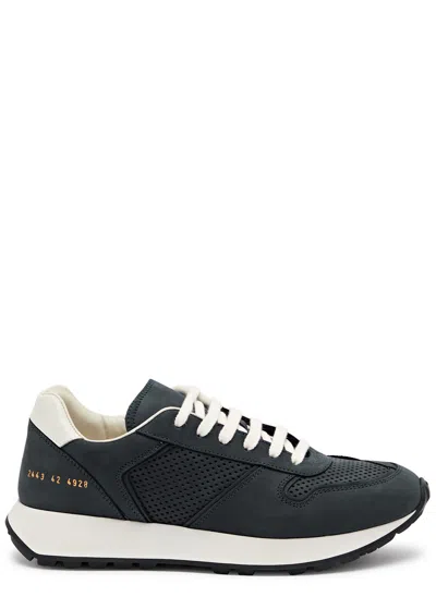 Common Projects Track Panelled Nubuck Trainers In Blue