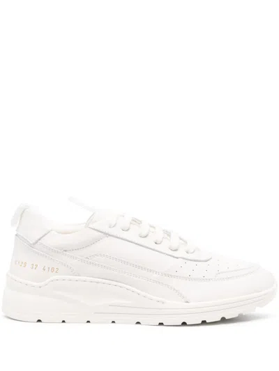 Common Projects Neutral Track 90 Leather Sneakers In Neutrals