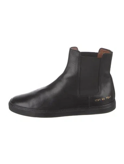 Pre-owned Common Projects Vintage Leather Chelsea Boots In Black
